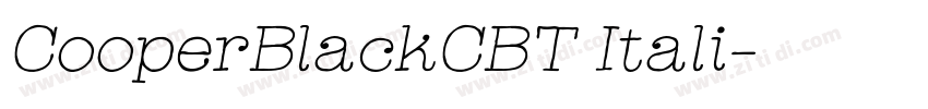 CooperBlackCBT Itali字体转换 CooperBlackCBT Itali字体转换
